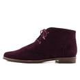 thumbnail image 1 of YDN Women Classic Low Heel Pointed Toe Lace Up Chukka Ankle Boots Fall Winter Flat Booties Casual Daily Dress Shoes Size 7 Grape, 1 of 4