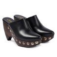 thumbnail image 1 of YDN Women Closed Toe Studded Clog Mules Slip on Platform Chunky High Heels Daily Dress Casual Slide Pumps Size 8.5 Black, 1 of 4