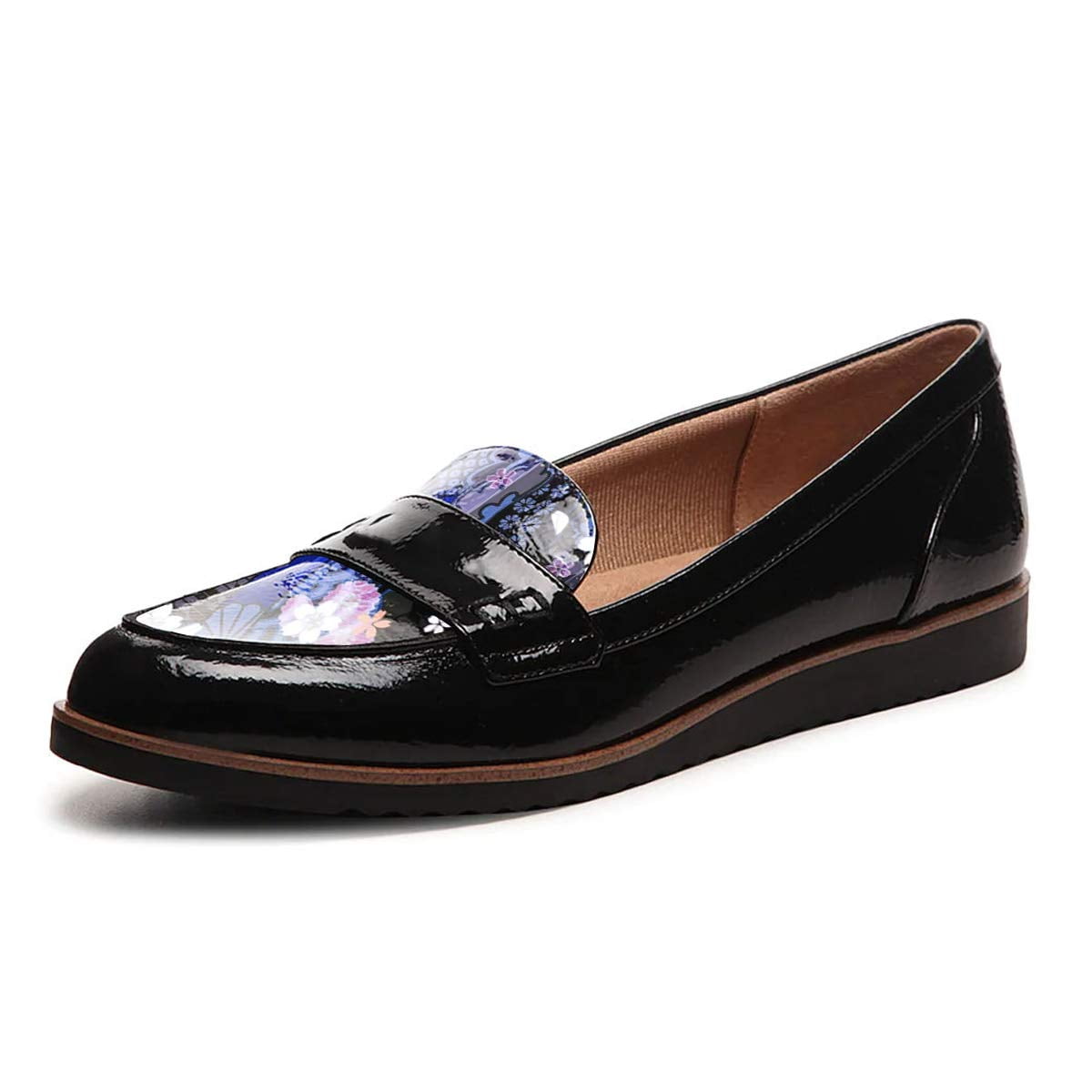 Women's Casual Lace Up Loafers Round Toe Flat Shoes with Durable PVC Sole