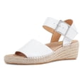thumbnail image 1 of YDN Women Comfortable Open Round Toe Sandals Slingback Wedge Platform Low Heels Buckle Daily Outfit Dressy Shoes Size 15 White, 1 of 4