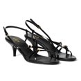 thumbnail image 1 of YDN Women Crisscross Strap Open Toe Sandals Buckled Thin Strap Kitten Low Heels Party Night Club Dressy Shoes Size 10.5 Black, 1 of 4