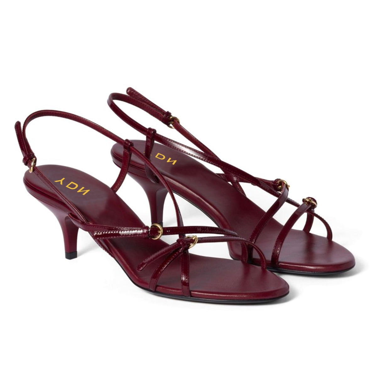 YDN Women Crisscross Strap Open Toe Sandals Buckled Thin  display picture 1