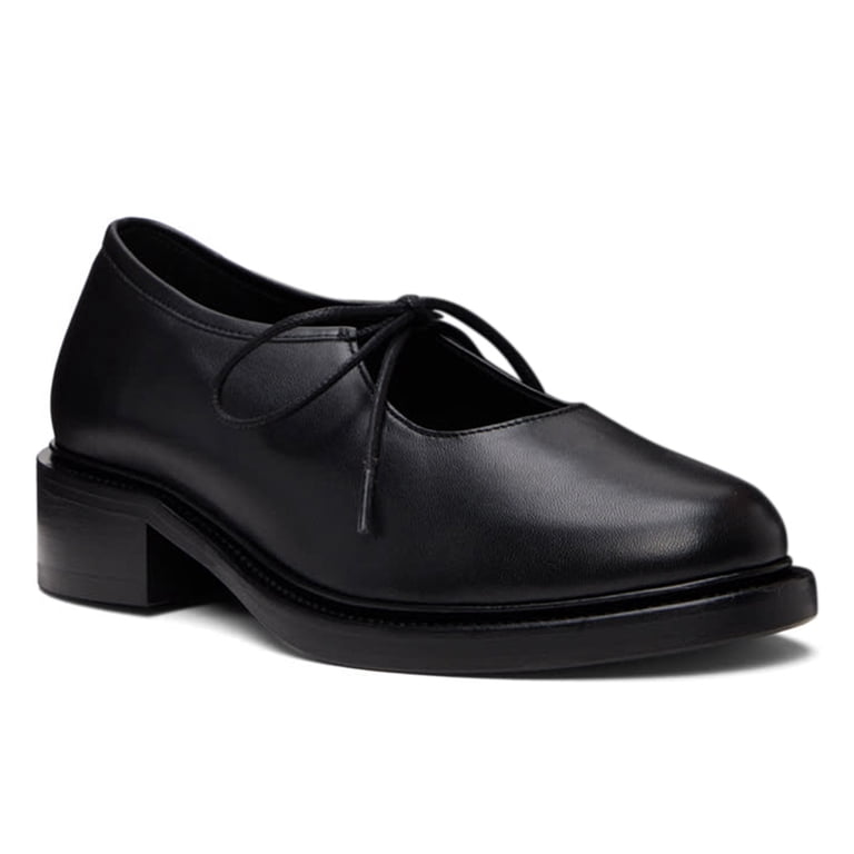 Ydn Women Fashion Round Toe Lace Up Pumps Comfortable Bowtie Chunky Low Heels Business Shopping Daily Shoes Size 13 Black, Women's