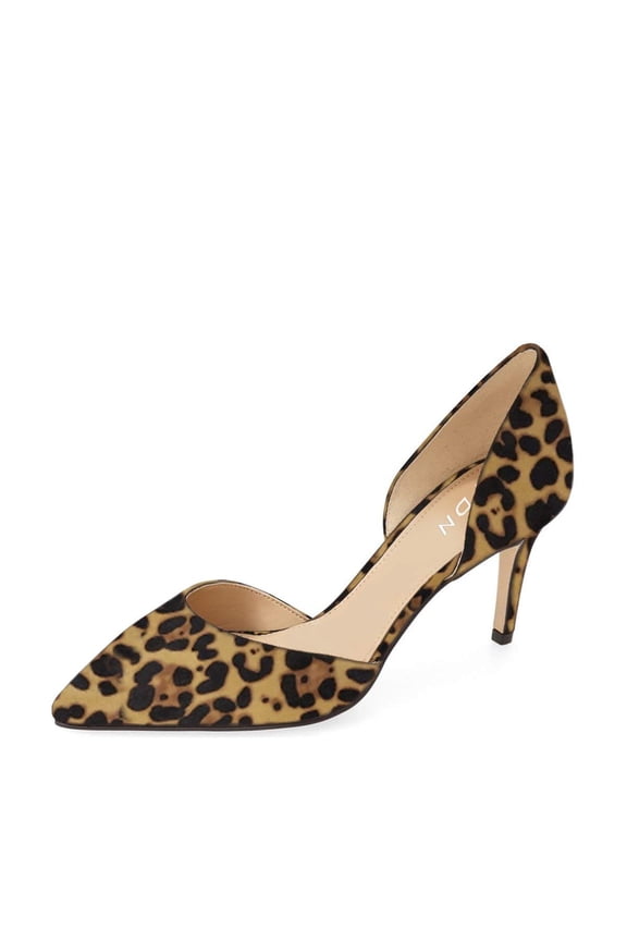 Women Graceful Stilettos High Heels D'Orsay Pumps Pointed Closed Toe Slip On Classic Party Dressy Shoes Size 8.5 Leopard