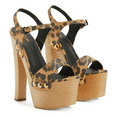 thumbnail image 1 of YDN Women Open Round Toe Ankle Strap Sandals Platform Chunky Sky High Heels Sexy Dressy Party Work Shoes Size 6 Leopard, 1 of 4