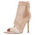 thumbnail image 1 of YDN Women Open Toe Stiletto High Heel Mesh Boots Ankle Strap Booties Pump with Back Zipper Size 14 Nude, 1 of 4