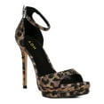 thumbnail image 1 of YDN Women Platform Open Round Toe Sandals Buckle Two Strap Stiletto High Heels Sexy Party Dressy Shoes Size 7 Leopard Studded, 1 of 3