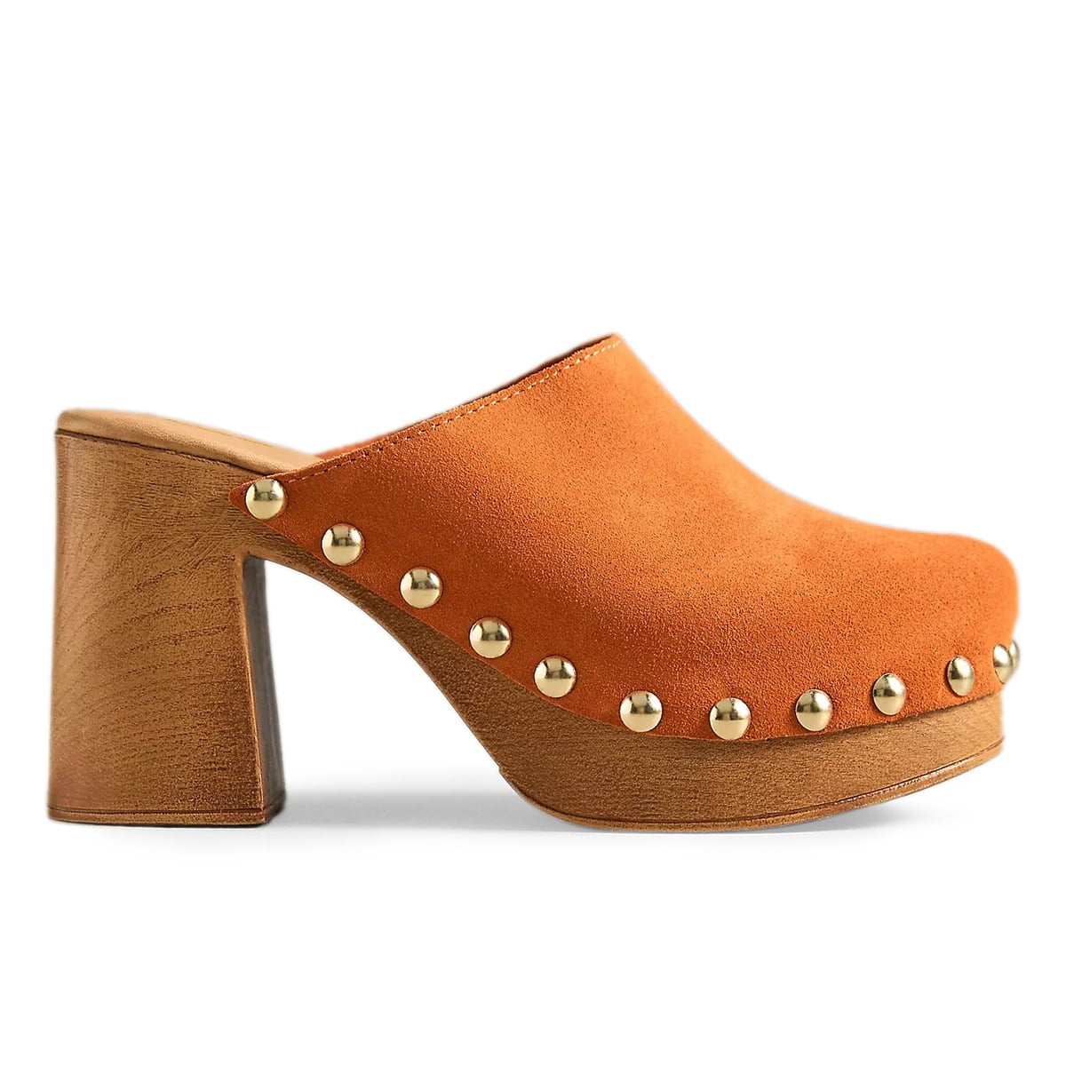 YDN Women Platform Rivet Studded Clog Mules Round Toe Slip  display picture 1