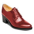 thumbnail image 1 of YDN Women Pointed Toe Lace up Oxford Shoes Comfortable Chunky Block low Heels Work Daily Dress Pumps Size 14 Red, 1 of 3