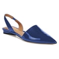 thumbnail image 1 of YDN Women Pointed Toe Slingback D'orsay Pumps Elastic Backstrap Low Block Heels Elegtant Prom Date Work Sandals Size 4 Blue, 1 of 4