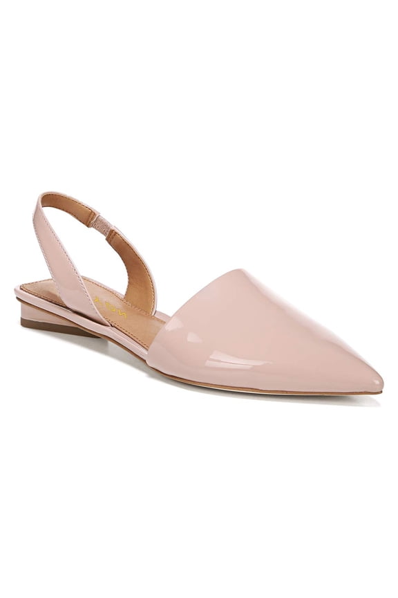 Women Pointed Toe Slingback D'orsay Pumps Elastic Backstrap Low Block Heels Elegtant Prom Date Work Sandals Size 9 Light Pink