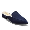 thumbnail image 1 of YDN Women Pointed Toe Slip on Mules Comfortable Low Chunky Heel Loafer Shoes Daily Dress Backless Pumps Size 8.5 Navy Suede, 1 of 6