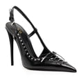 thumbnail image 1 of YDN Women Pointy Toe Cutout Slingback strap Buckle Pumps Bows Stiletto High Heels Studded Sandals Sexy Party Club Shoes Size 15 Black, 1 of 4