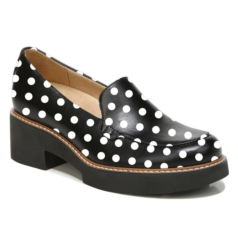 YDN Women Round Toe Platform Loafers Slip On Low Chunky 