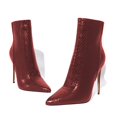 thumbnail image 1 of YDN Women Sexy Pointed Toe Booties Stiletto High Heels Ankle Boots Side Zipper Basic Winter Shoes Size 15 Dark Red, 1 of 6