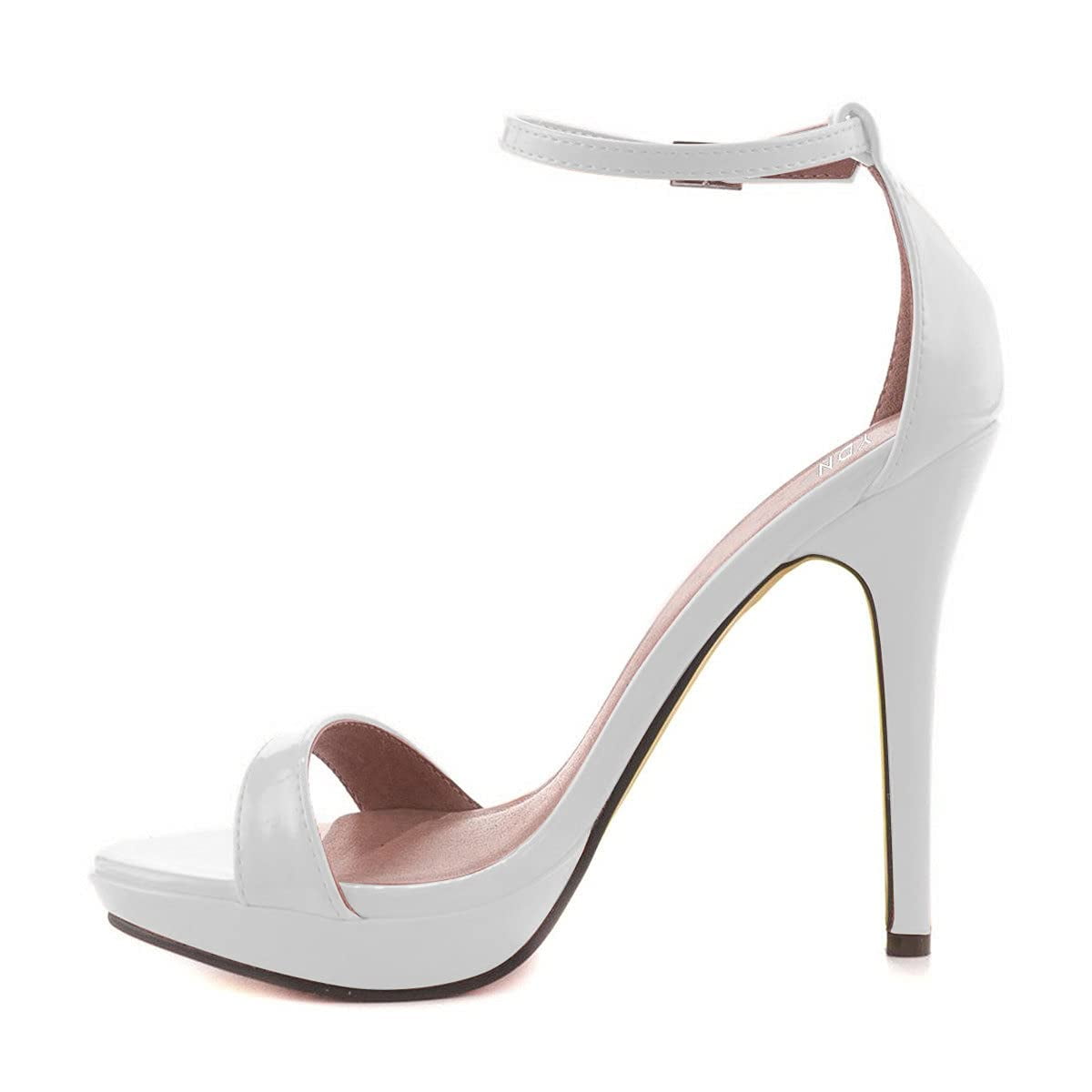 YDN Women's Slingback Peep-Toe Stiletto Heel Sandals - 4.75 Inch High Heels For Party & Office