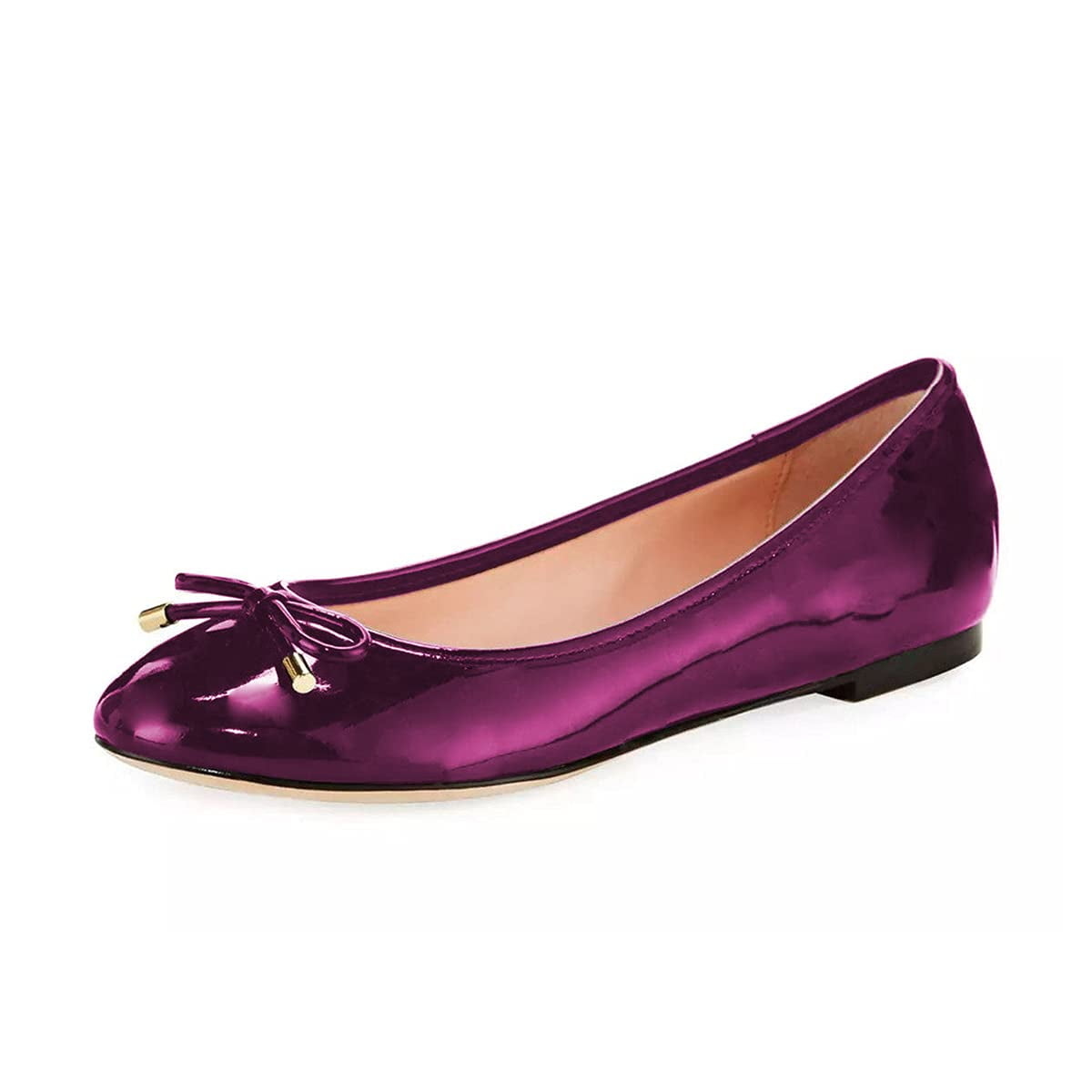 FRYE Womens Purple Padded Regina Pointed Toe Slip On Leather Dress Ballet Flats M
