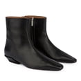 thumbnail image 1 of YDN Women Square Toe Ankle Boots Square Toe Low Heel with Side Zipper Comfy Short Booties Daily Casual Shoes Size 10.5 Black, 1 of 4