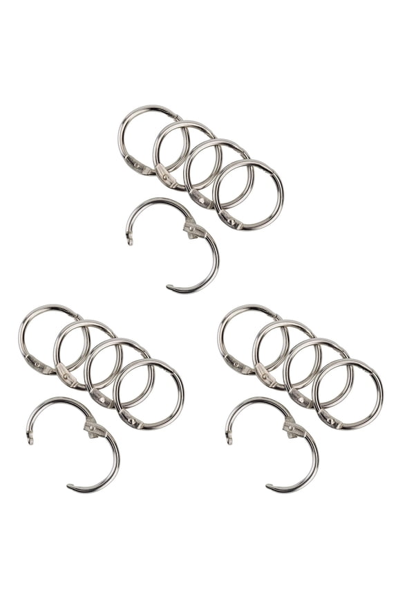 15PCS Loose Leaf Rings 1 Inch Plated Metal Office Book Rings Keychain Key Rings Paper Rings Notebook Rings for Index Cards Flash Cards for Office School Home Silver