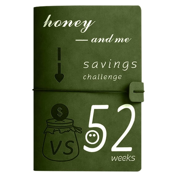 YDNGF 52 Weeks Couple Challenge Money Saving Handbook Couple Challenge Savings Folder with Envelope Cover Organizer Budget Book Planner Savings Folder