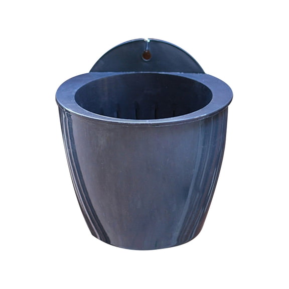 YDNGF Automatic Water Absorbing Lazy Flower Pot, Creative Hydroponic Wall Mounted Semi Circular Resin Pothos Plastic Pot Absorption Culture Hanging Basin