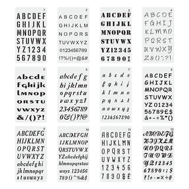 Soldering Letters 20 Pcs Hollow-out Letter/Number Stencils for Graffiti Alphabet Stencil ...
