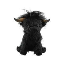 YDNGF Highland Cow Plush Toy Highlands Cow Stuffed Animal Plush Soft Stuffed Plush Cow Toy for Kids,Black