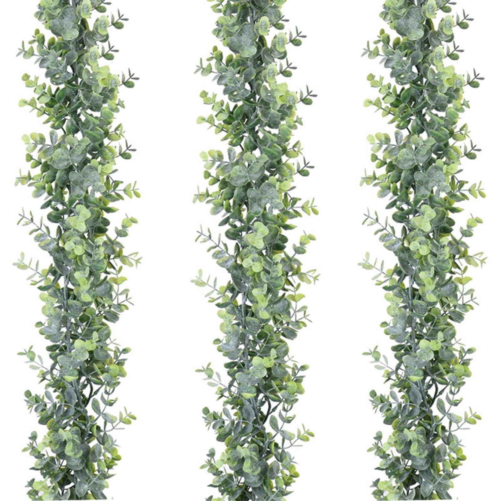 YDNGF Rattan Simulation Eucalyptus Rattan 3 Pcs Faux Garland 6ft