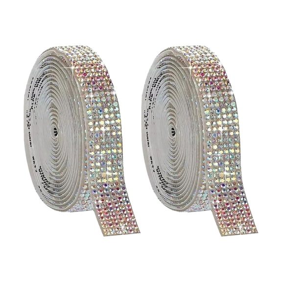 YDNGF Rhinestone Diamond Tape Double Sided Tape Hand Tear off Diamond Decorative Strip Rhinestone Diamond Tape Double Tape Hand Tear Tape Diamond Decorative Strip Glue Crystal Glass Diamond Tape