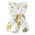 thumbnail image 1 of YDOJG Baby Girls Bodysuits Boys Girls Fly Sleeve Ruffles Floral Prints Romper Jumpsuit Bodysuits Clothes For 18-24 Months, 1 of 7