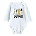 thumbnail image 1 of YDOJG Baby Toddler Bodysuit Romper My First New Year Clothes Boy Girl New Year Outfits Letter Print Romper Jumpsuit Outfits For 9-12 Months, 1 of 5