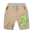 thumbnail image 1 of Mrzhqd Baby Toddler Boys Shorts Shorts Summer Khaki Dinosaur Pattern Cartoon Casual Pants Summer Shorts Children Beach Pants For 18-24 Months, 1 of 7