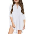 thumbnail image 1 of YDOJG Beach Dresses For Girls Kids Swimsuit Beach Cover Up For Girl Chiffon Shirt Bikini Beachwear Bathing Suit Beach Dress Swim Coverup, 1 of 9
