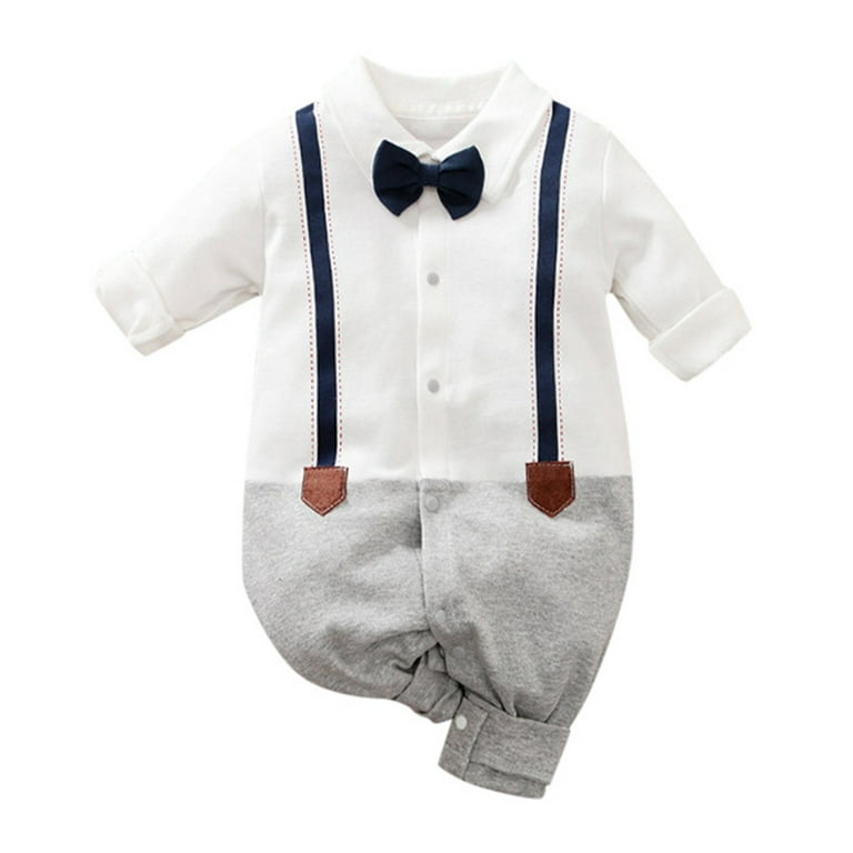 YDOJG Boy Clothes Outfit Set Baby Boy'S Gentleman Clothes Romper