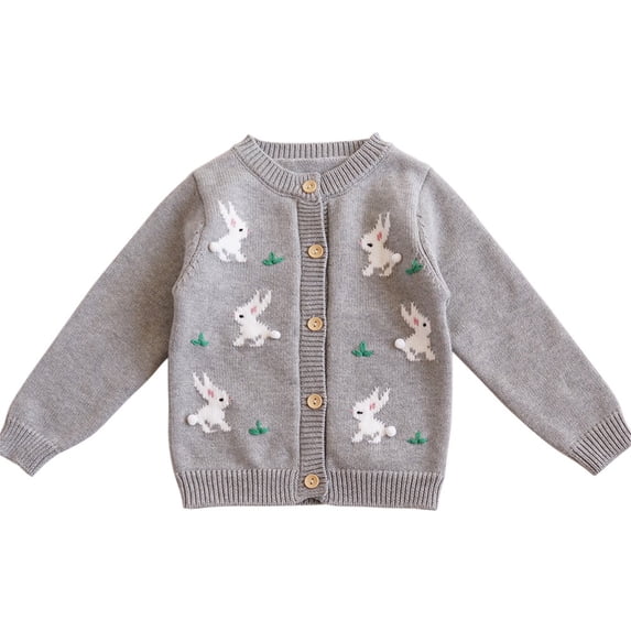 YDOJG Boys Girls Print Sweater Sweatshirts Easter Outfit Toddler Boy Girl Rabbit Bunny Sweater Top Coat For 18-24 Months