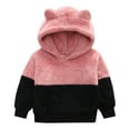 thumbnail image 1 of Mrzhqd Boys Sweatshirts Kids Baby Girls Boys Thick Warm Hooded Outdoor Warm Clothes Pullover Tops Sweatshirts, 1 of 8
