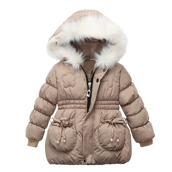 Mrzhqd Girls Snow Wear Snow Children Hoodie Jacket Winter Thick Outwear Warm Zip Girls Kids Coats Girls Coat&Jacket