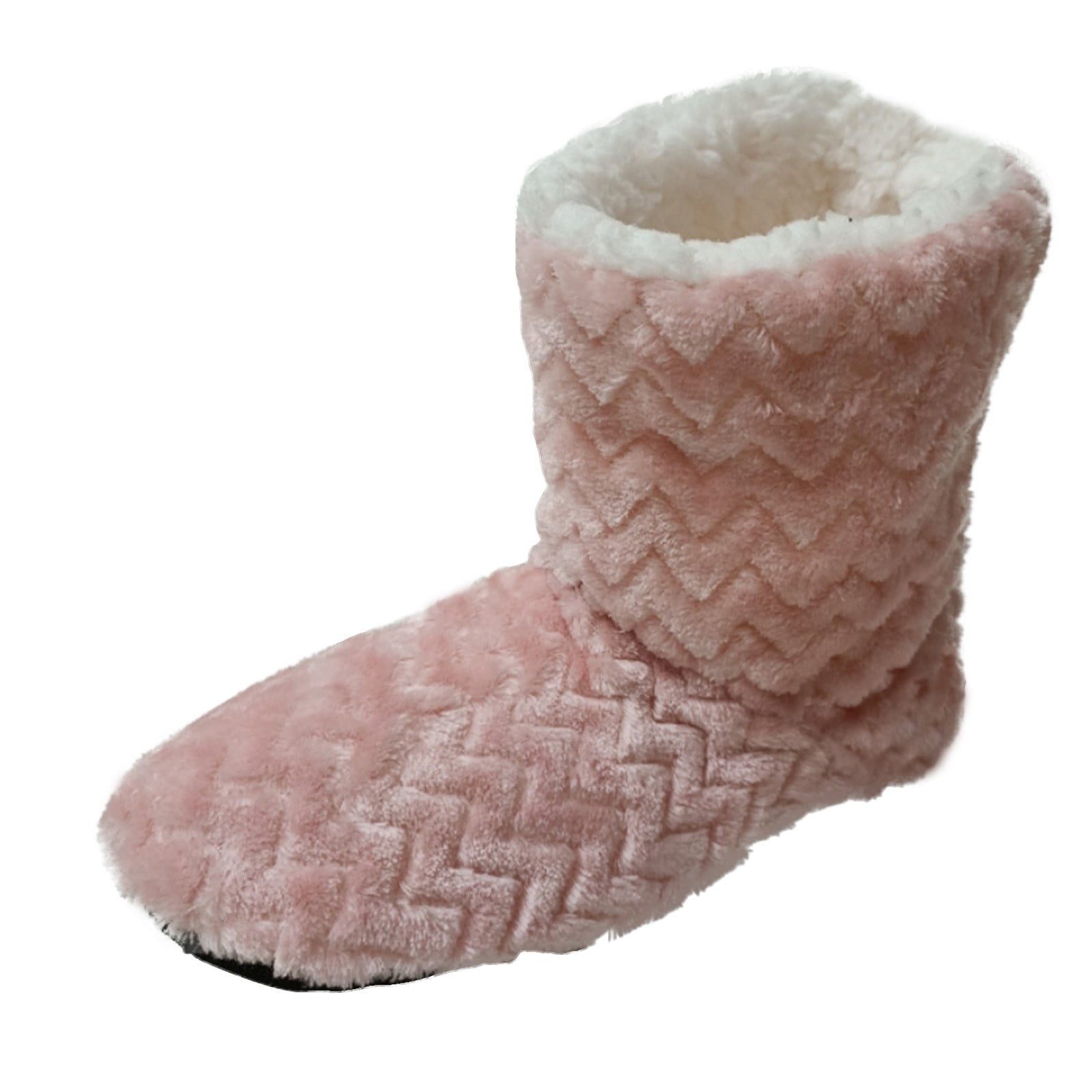 YDOJG House Slippers For Women Winter High Top Round Toe Baotou Flat ...