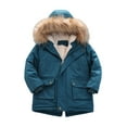 thumbnail image 1 of YDOJG Kids Clothing Kids Boy'S Quilted Pu-Ffer Lined Jacket Thick Winter Coat Hooded Winter Water-Proof Par-Ka Outerwear, 1 of 9