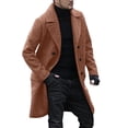 thumbnail image 1 of YDOJG Mens Hoodies Men'S New Winter Style Fashion Pure Hat And Wool Overcoat Comfortable Warm Coat, 1 of 9