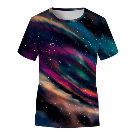 YDOJG Summer Big Boys Girls T-Shirts Galaxy Tops Clothes T-Shirt Casual Teen Print Tops