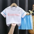 thumbnail image 1 of YDOJG Summer Sport Outfit Set For Boys Toddler Childrens Short Sleeved Running Suit Casual Clothes For And Girls New T Shirt Shorts Two Piece Set, 1 of 3