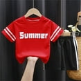 thumbnail image 1 of YDOJG Summer Sport Outfit Set For Boys Toddler Childrens Short Sleeved Running Suit Casual Clothes For And Girls New T Shirt Shorts Two Piece Set, 1 of 3