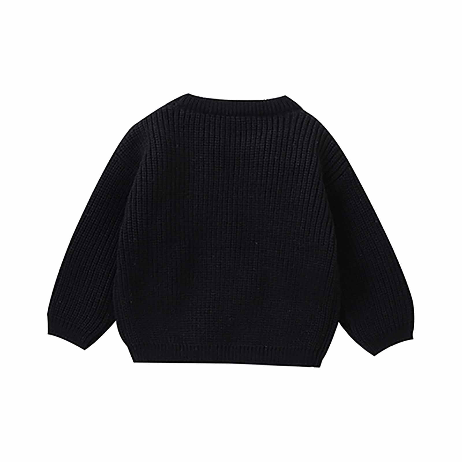 Cute Halloween Baby Knit Sweatshirt - Pumpkin Long Sleeve Sweater For Toddler Boys & Girls, Adorable Little Sister Letter Print Fall Winter Outfit
