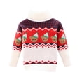 thumbnail image 1 of YDOJG Sweater for Boys Girls Toddler Xmas Child Baby Cute Cartoon Turtleneck Christmas Outfits Tops White, 1 of 4