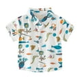 thumbnail image 1 of YDOJG T-Shirts For Boys Little & Big Button Down Hawaii Shirts Short Sleeve Tropical Shirt Tops For 2-3 Years, 1 of 7