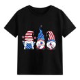 thumbnail image 1 of YDOJG Toddler Boys Girls Tops Summer Short Sleeve Independence Day Letter Prints T Shirt Tops, 1 of 8