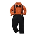 thumbnail image 1 of Bysome Toddler Boys Long Sleeve T Shirt Tops Pants Child Kids Gentleman Outfits For 5-6 Years, 1 of 8