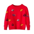 thumbnail image 1 of Mrzhqd Toddler Boys Sweaters Boys Girls Cartoon Cars Prints Sweater Long Sleeve Warm Knitted Pullover Knitwear Tops Sweater, 1 of 5
