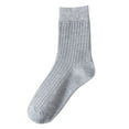 thumbnail image 1 of YDOJG Women's Short Socks Solid Color Vertical Strip Socks Mid Tube Socks Classic Casual Comfort Cotton Socks, 1 of 3